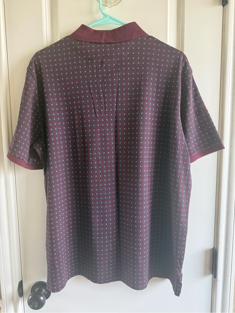 Polo by Ralph Lauren Men's Maroon Dot-Print Polo